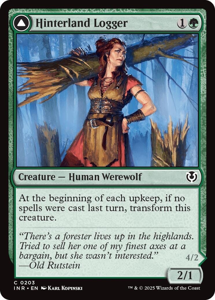 Hinterland Logger // Timber Shredder [Innistrad Remastered] MTG Single Magic: The Gathering  | Multizone: Comics And Games