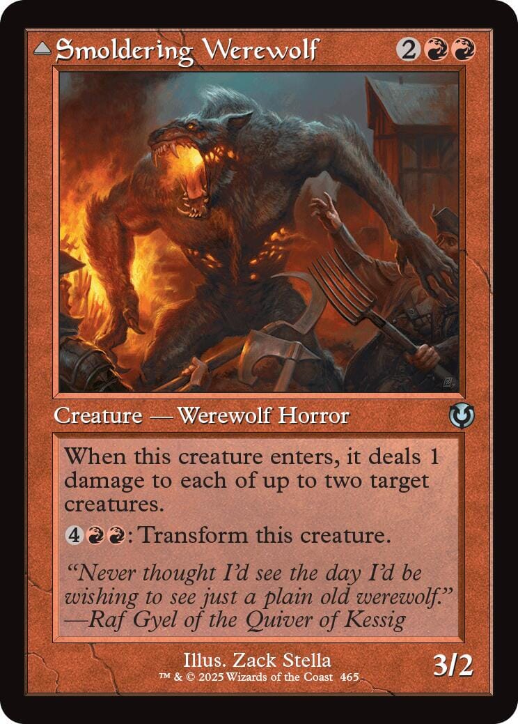 Smoldering Werewolf // Erupting Dreadwolf (Retro Frame) [Innistrad Remastered] MTG Single Magic: The Gathering  | Multizone: Comics And Games