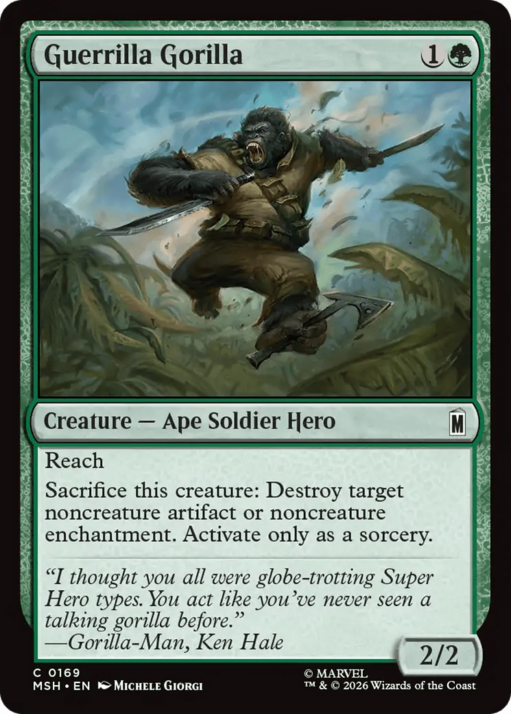 Guerrilla Gorilla [Marvel Super Heroes] MTG Single Magic: The Gathering  | Multizone: Comics And Games