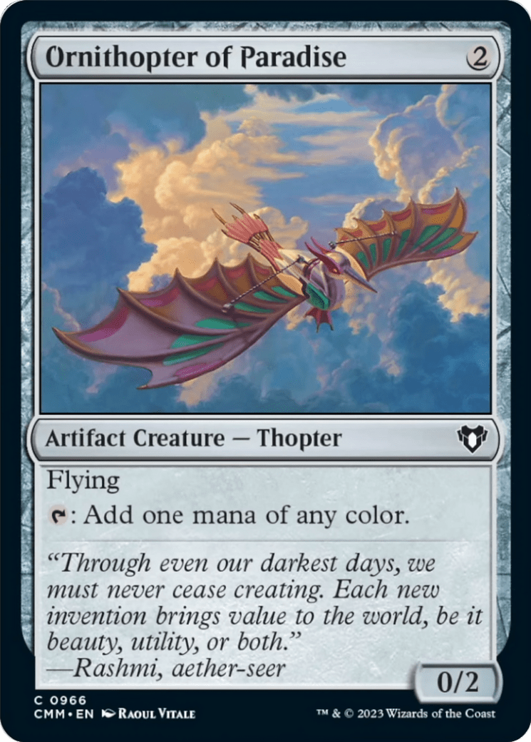 Ornithopter of Paradise [Commander Masters] MTG Single Magic: The Gathering  | Multizone: Comics And Games