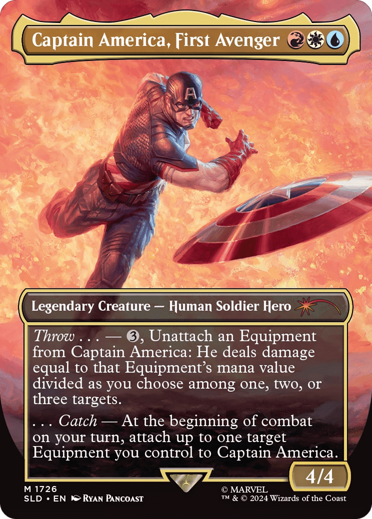 Captain America, First Avenger (Rainbow Foil) [Secret Lair Drop Series] MTG Single Magic: The Gathering  | Multizone: Comics And Games