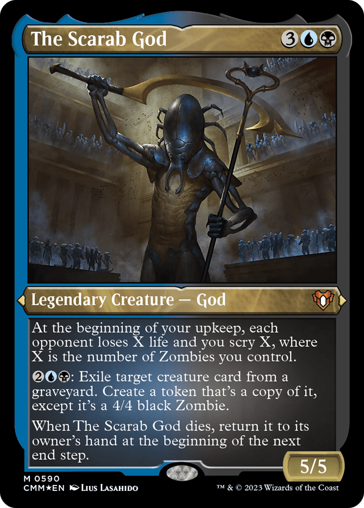 The Scarab God (Foil Etched) [Commander Masters] MTG Single Magic: The Gathering  | Multizone: Comics And Games