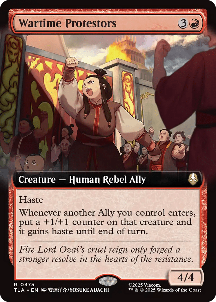 Wartime Protestors (Extended Art) [Avatar: The Last Airbender] MTG Single Magic: The Gathering  | Multizone: Comics And Games