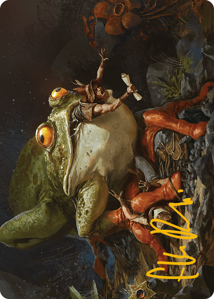Rampant Frogantua Art Card (Gold-Stamped Signature) [Modern Horizons 3 Art Series] MTG Single Magic: The Gathering  | Multizone: Comics And Games