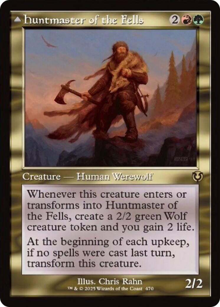 Huntmaster of the Fells // Ravager of the Fells (Retro Frame) [Innistrad Remastered] MTG Single Magic: The Gathering  | Multizone: Comics And Games