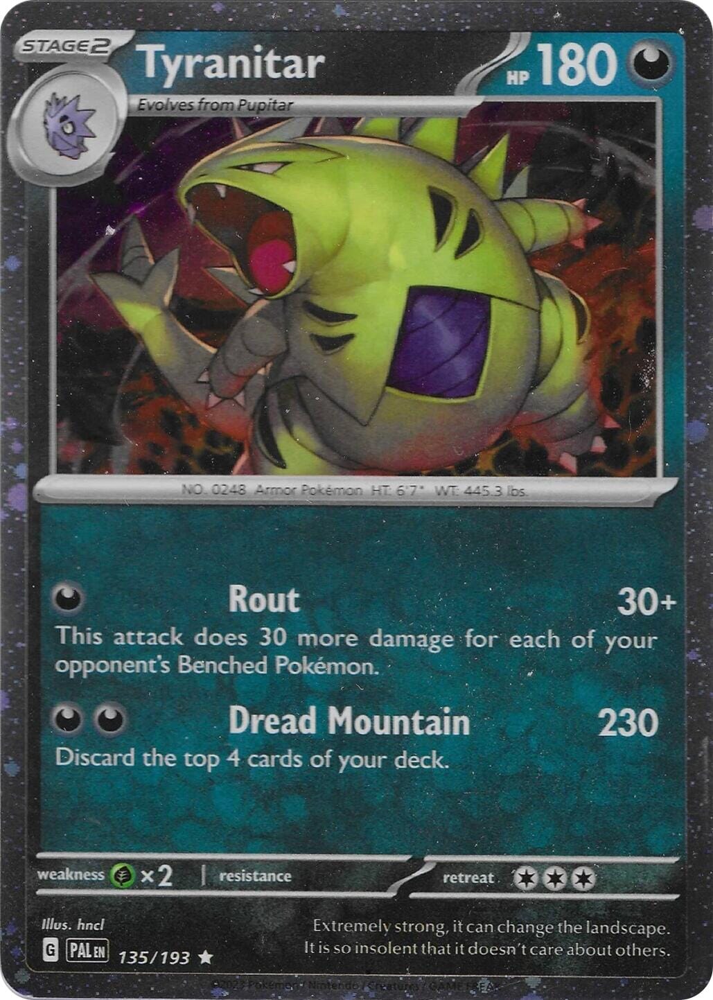 Tyranitar (135/193) (Cosmo Foil) [Miscellaneous Cards] Pokemon Single Pokémon  | Multizone: Comics And Games