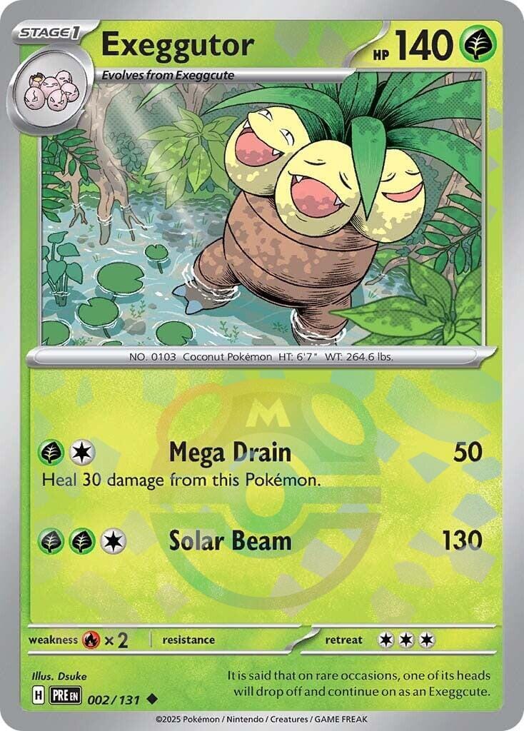 Exeggutor (002/131) (Master Ball Pattern) [Scarlet & Violet: Prismatic Evolutions] Pokemon Single Pokémon  | Multizone: Comics And Games