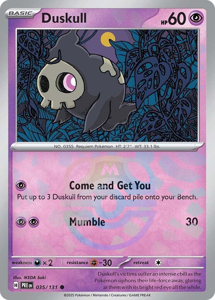 Duskull (035/131) (Master Ball Pattern) [Scarlet & Violet: Prismatic Evolutions] Pokemon Single Pokémon  | Multizone: Comics And Games
