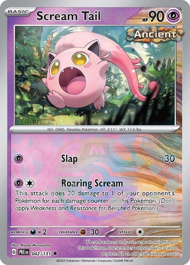 Scream Tail (042/131) (Master Ball Pattern) [Scarlet & Violet: Prismatic Evolutions] Pokemon Single Pokémon  | Multizone: Comics And Games