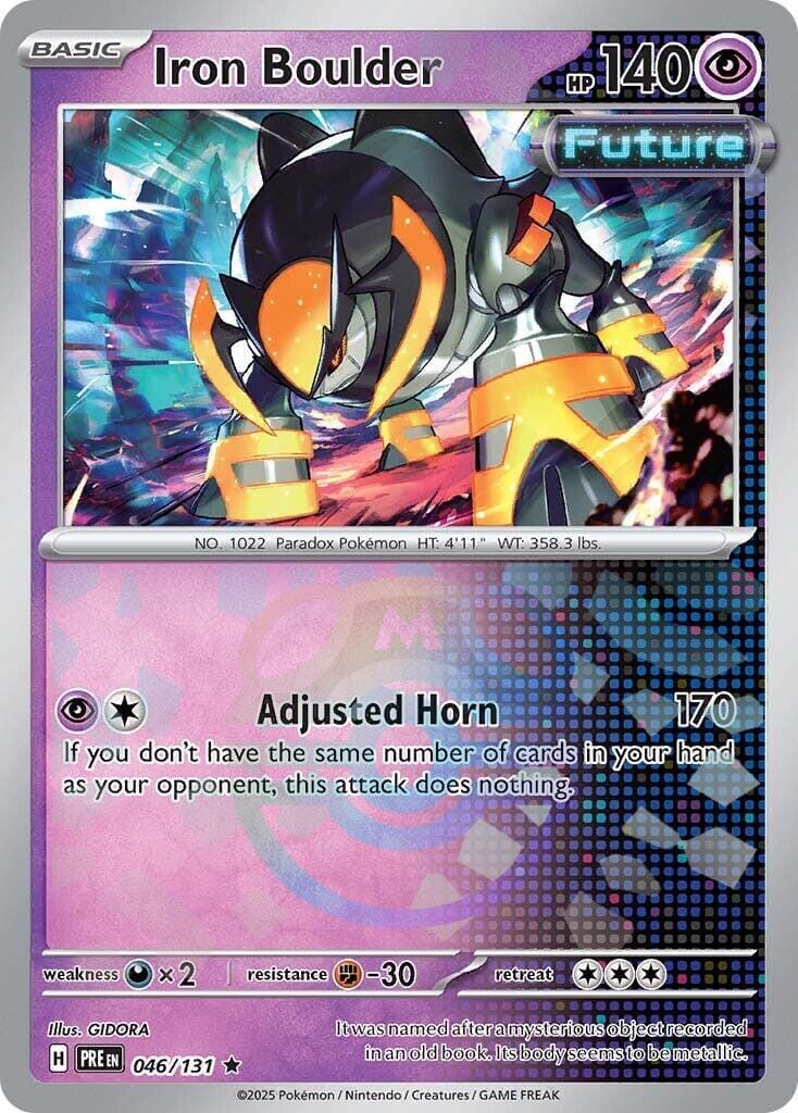Iron Boulder (046/131) (Master Ball Pattern) [Scarlet & Violet: Prismatic Evolutions] Pokemon Single Pokémon  | Multizone: Comics And Games