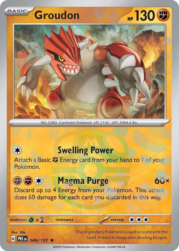 Groudon (049/131) (Master Ball Pattern) [Scarlet & Violet: Prismatic Evolutions] Pokemon Single Pokémon  | Multizone: Comics And Games