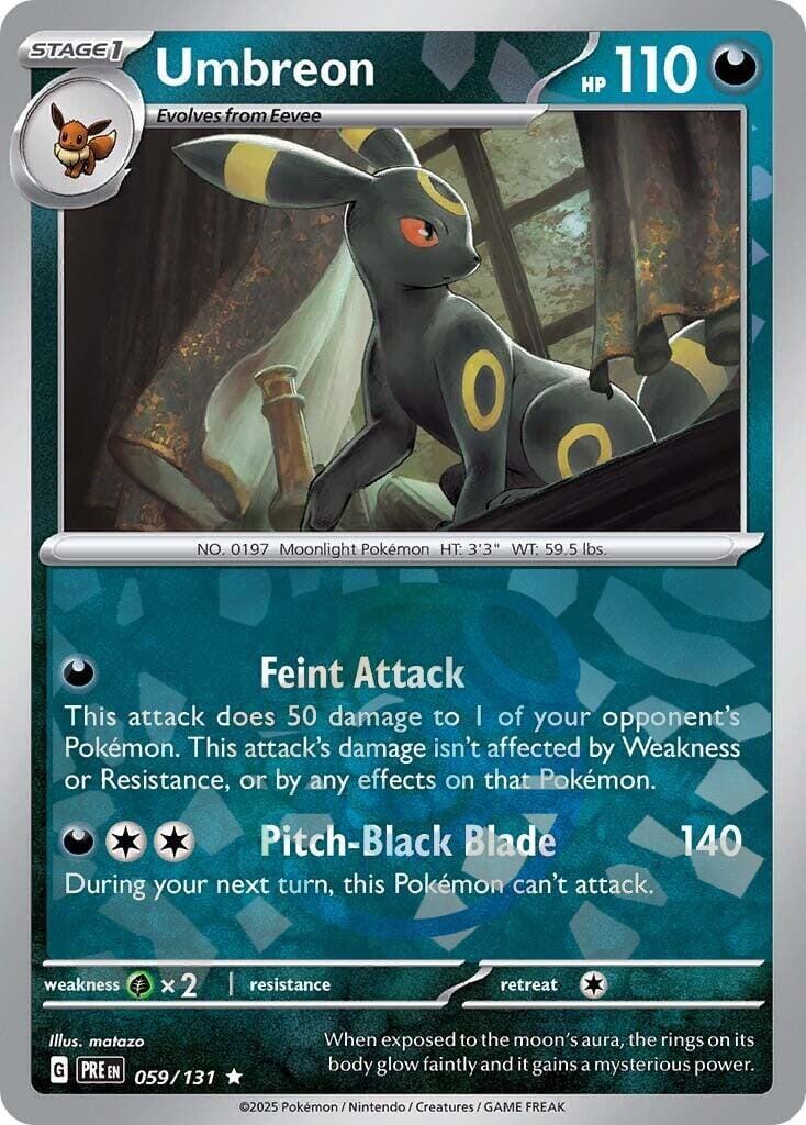 Umbreon (059/131) (Master Ball Pattern) [Scarlet & Violet: Prismatic Evolutions] Pokemon Single Pokémon  | Multizone: Comics And Games