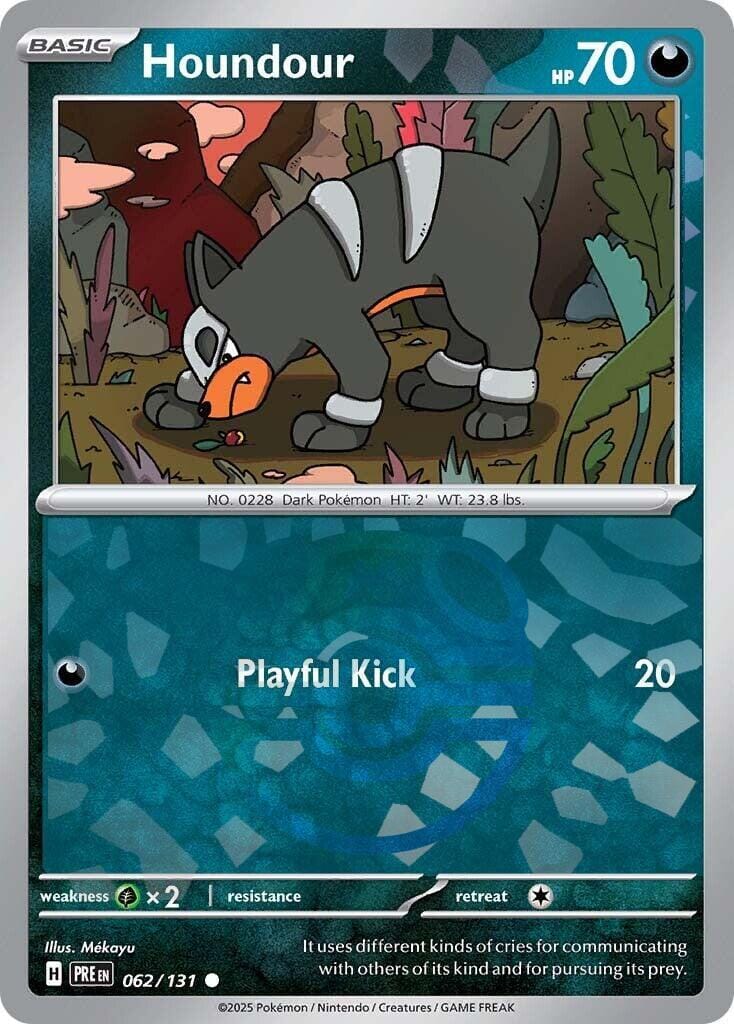 Houndour (062/131) (Master Ball Pattern) [Scarlet & Violet: Prismatic Evolutions] Pokemon Single Pokémon  | Multizone: Comics And Games