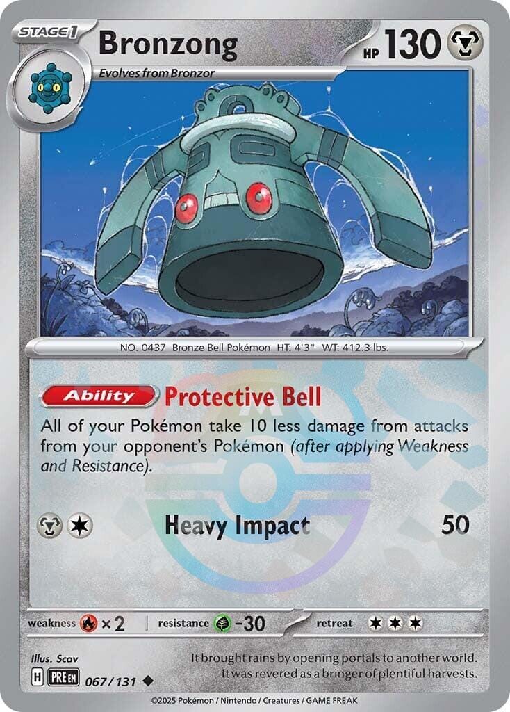 Bronzong (067/131) (Master Ball Pattern) [Scarlet & Violet: Prismatic Evolutions] Pokemon Single Pokémon  | Multizone: Comics And Games