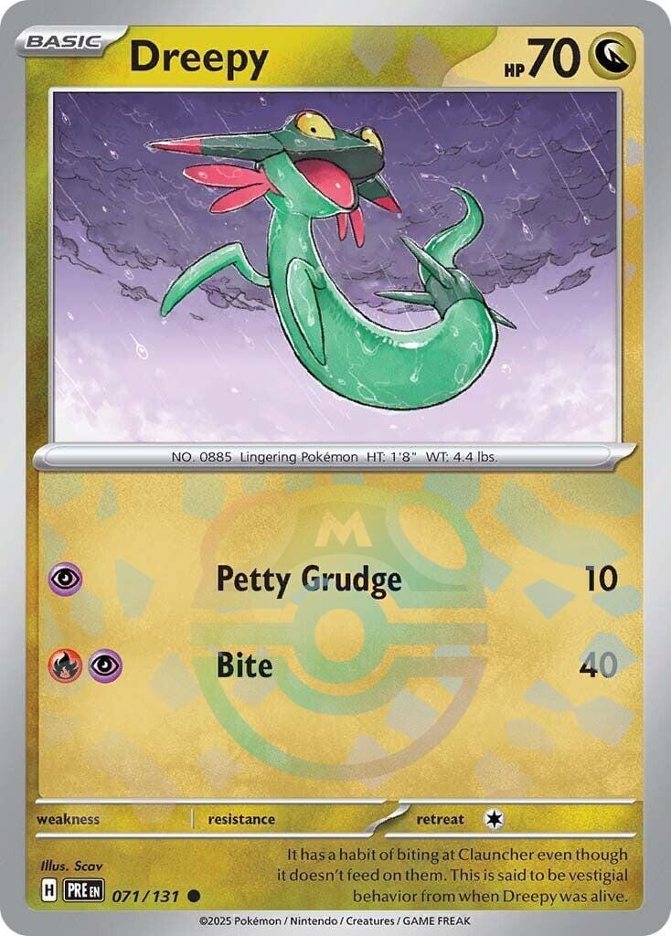 Dreepy (071/131) (Master Ball Pattern) [Scarlet & Violet: Prismatic Evolutions] Pokemon Single Pokémon  | Multizone: Comics And Games
