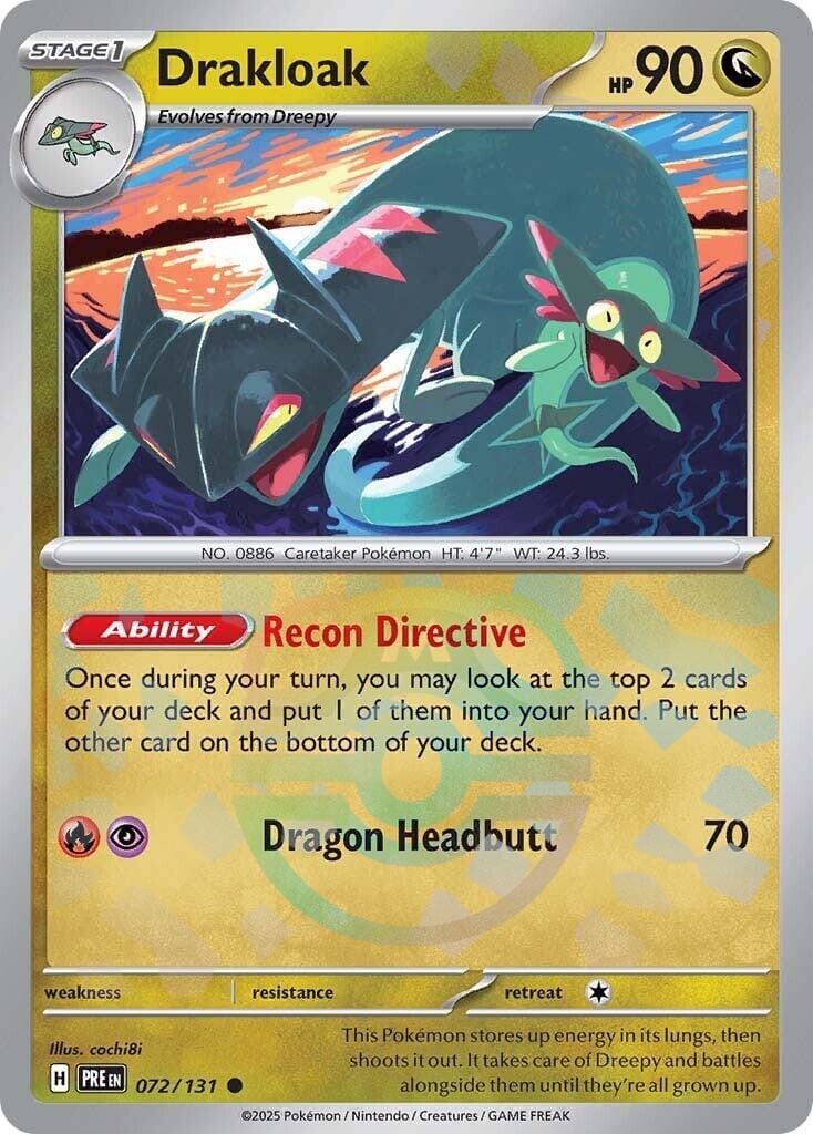 Drakloak (072/131) (Master Ball Pattern) [Scarlet & Violet: Prismatic Evolutions] Pokemon Single Pokémon  | Multizone: Comics And Games