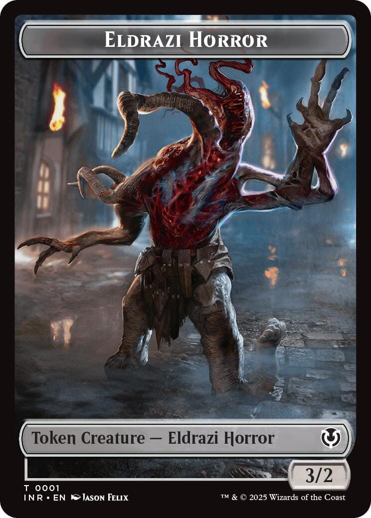 Eldrazi Horror // Human Soldier (0003) Double-Sided Token [Innistrad Remastered Tokens] MTG Single Magic: The Gathering  | Multizone: Comics And Games