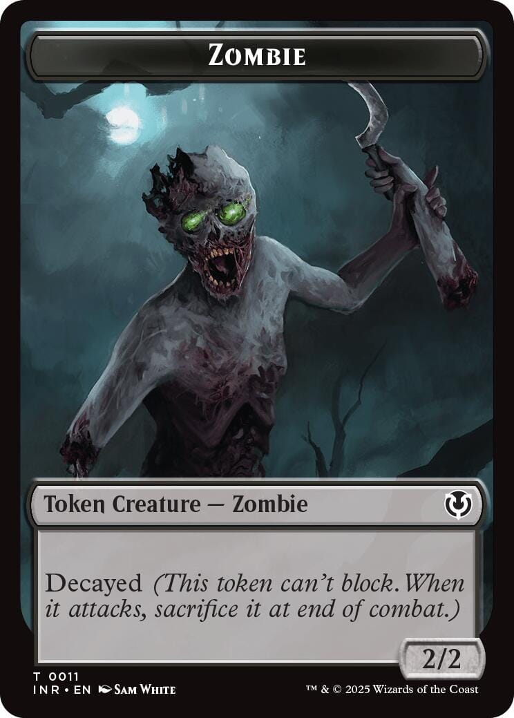 Zombie (0011) // Zombie (0012) Double-Sided Token [Innistrad Remastered Tokens] MTG Single Magic: The Gathering  | Multizone: Comics And Games