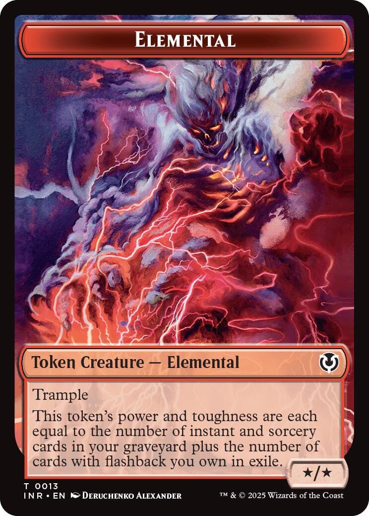 Elemental // Human (0014) Double-Sided Token [Innistrad Remastered Tokens] MTG Single Magic: The Gathering  | Multizone: Comics And Games