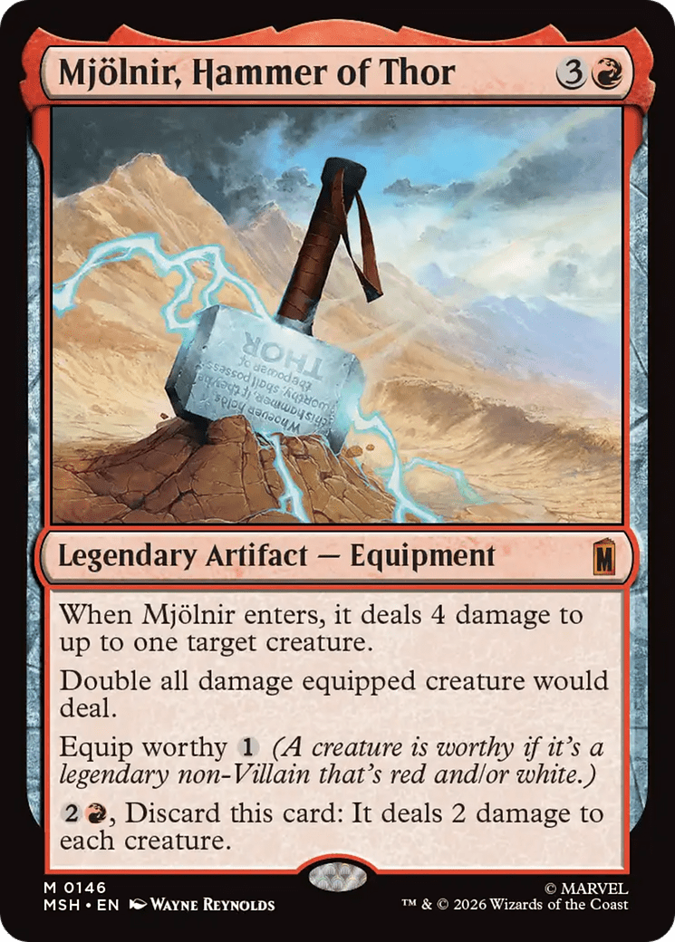 Mjolnir, Hammer of Thor [Marvel Super Heroes] MTG Single Magic: The Gathering  | Multizone: Comics And Games