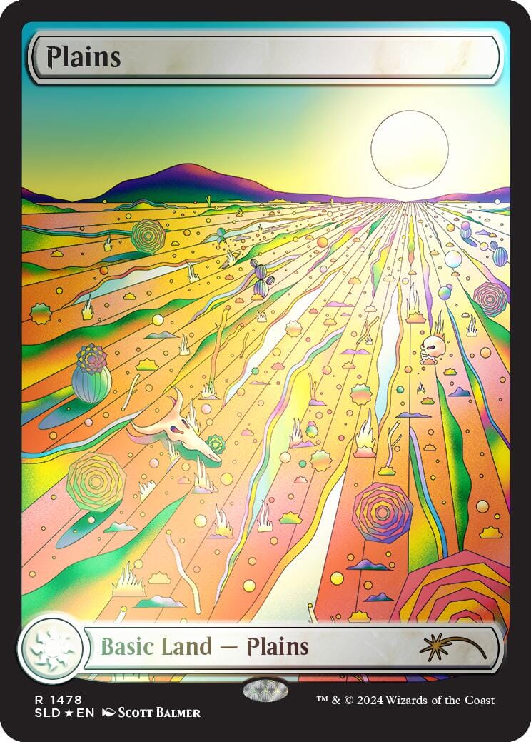 Plains (1478) (Rainbow Foil) [Secret Lair Drop Series] MTG Single Magic: The Gathering  | Multizone: Comics And Games