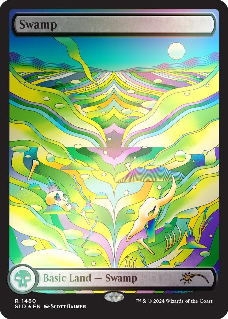 Swamp (1480) (Rainbow Foil) [Secret Lair Drop Series] MTG Single Magic: The Gathering  | Multizone: Comics And Games