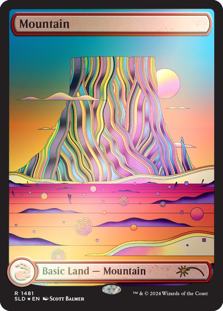 Mountain (1481) (Rainbow Foil) [Secret Lair Drop Series] MTG Single Magic: The Gathering  | Multizone: Comics And Games