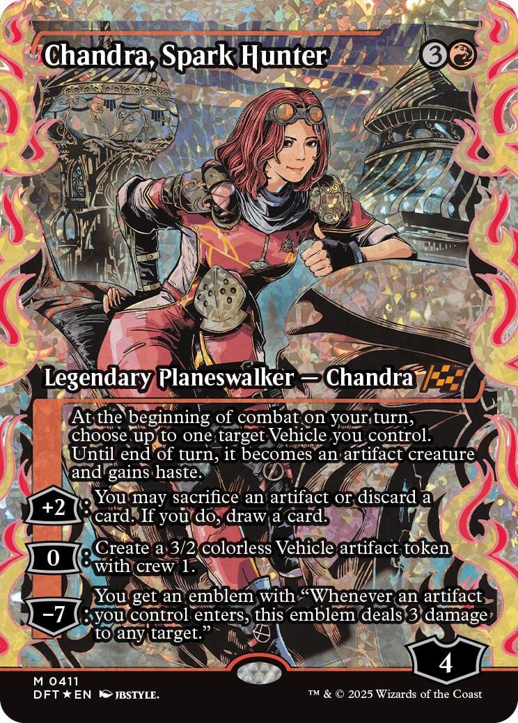 Chandra, Spark Hunter (Showcase Fracture Foil) (Japanese) [Aetherdrift] MTG Single Magic: The Gathering  | Multizone: Comics And Games
