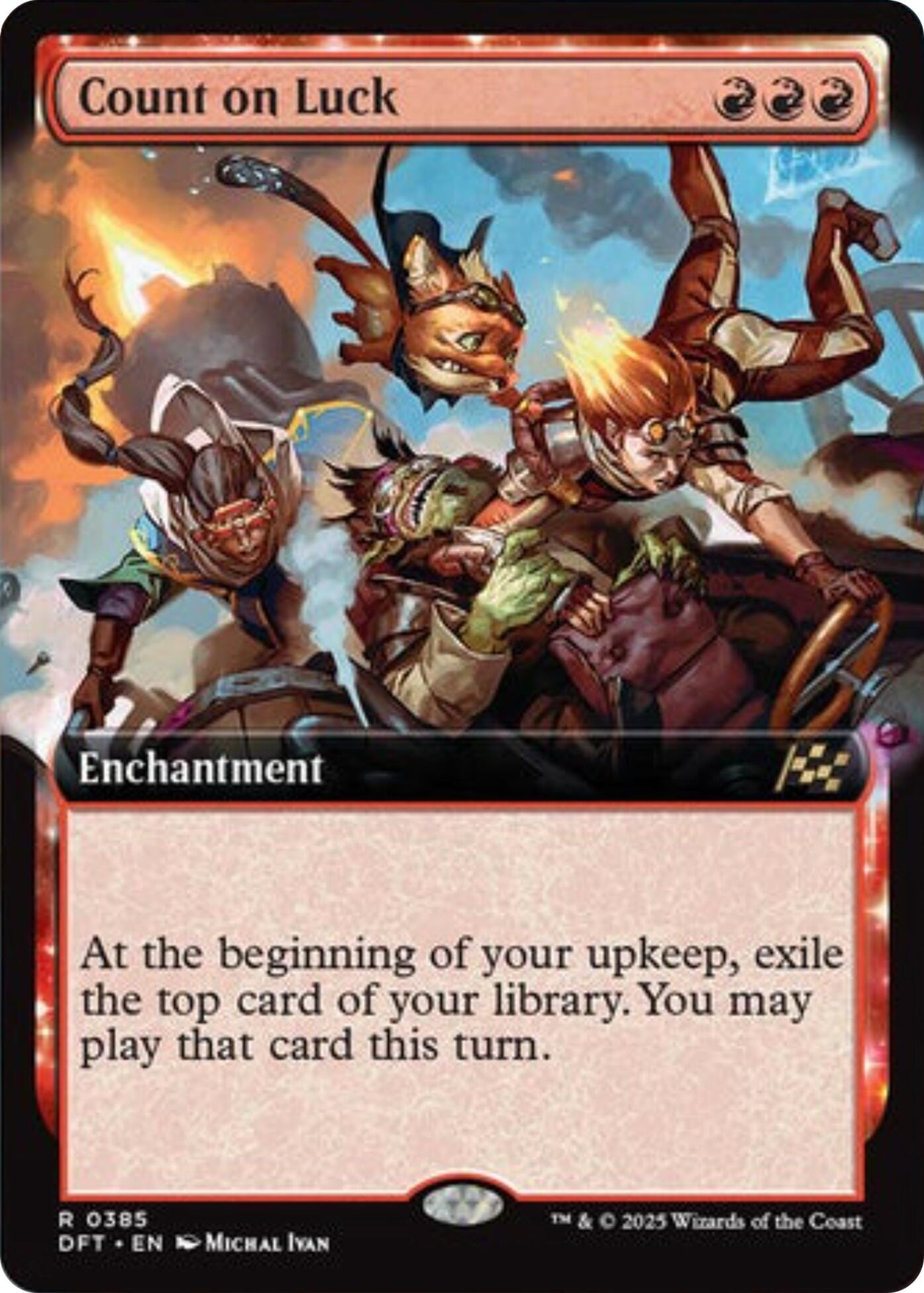 Count on Luck (Extended Art) [Aetherdrift] MTG Single Magic: The Gathering  | Multizone: Comics And Games