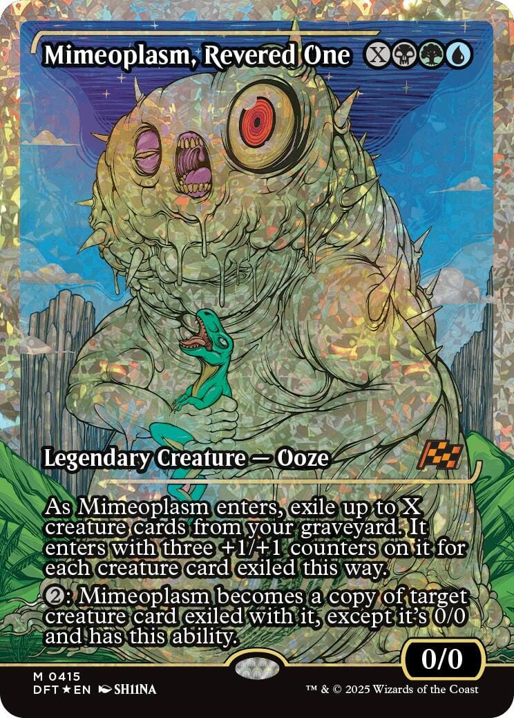 Mimeoplasm, Revered One (Showcase Fracture Foil) (Japanese) [Aetherdrift] MTG Single Magic: The Gathering  | Multizone: Comics And Games