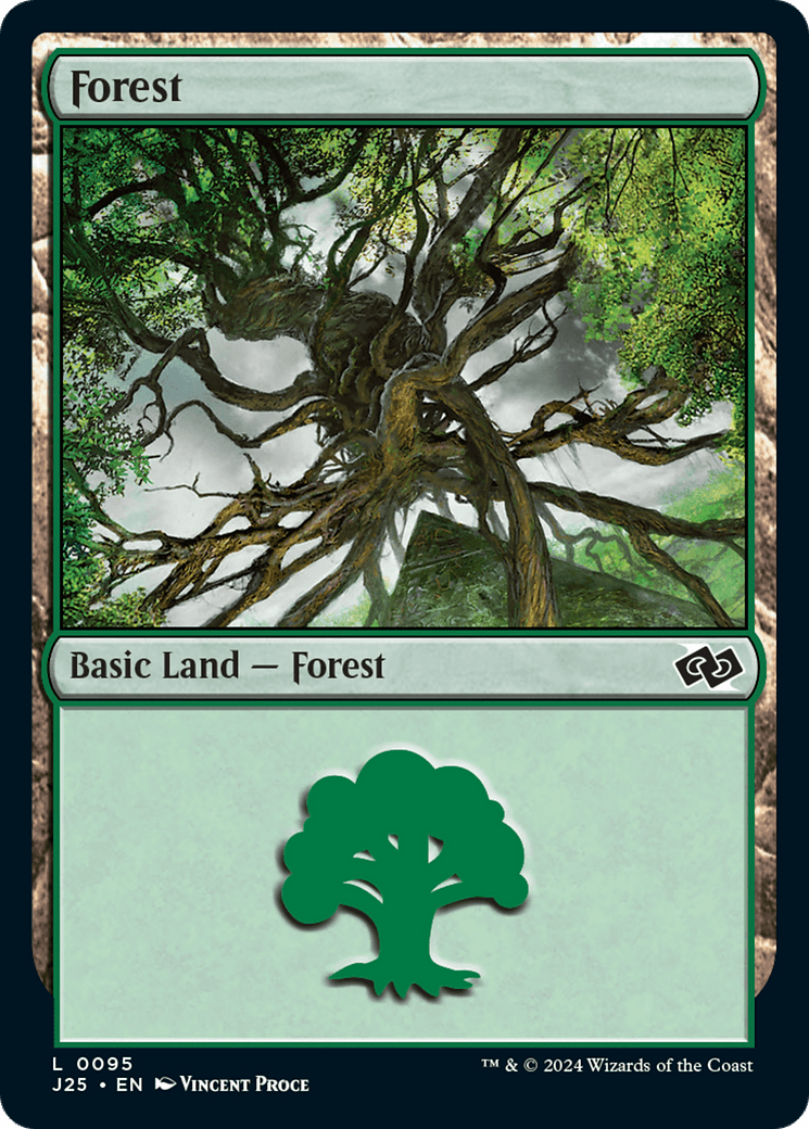 Forest (95) [Foundations Jumpstart] MTG Single Magic: The Gathering  | Multizone: Comics And Games