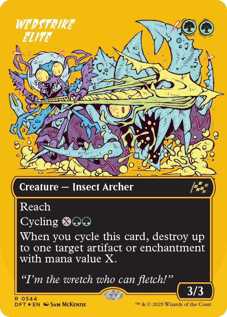 Webstrike Elite (Borderless) (First-Place Foil) [Aetherdrift] MTG Single Magic: The Gathering  | Multizone: Comics And Games