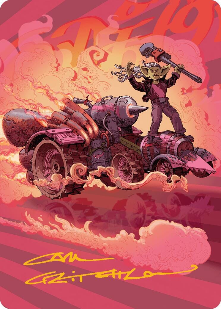 Burner Rocket Art Card (Gold-Stamped Signature) [Aetherdrift Art Series] MTG Single Magic: The Gathering  | Multizone: Comics And Games