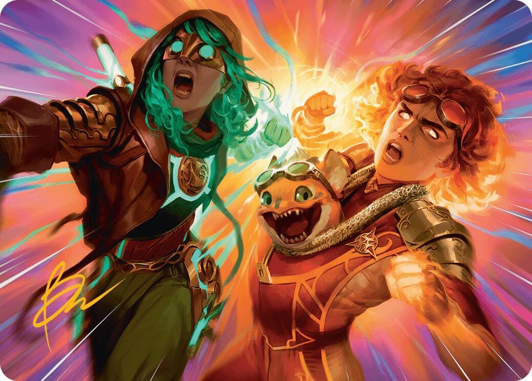 Full Throttle Art Card (Gold-Stamped Signature) [Aetherdrift Art Series] MTG Single Magic: The Gathering  | Multizone: Comics And Games