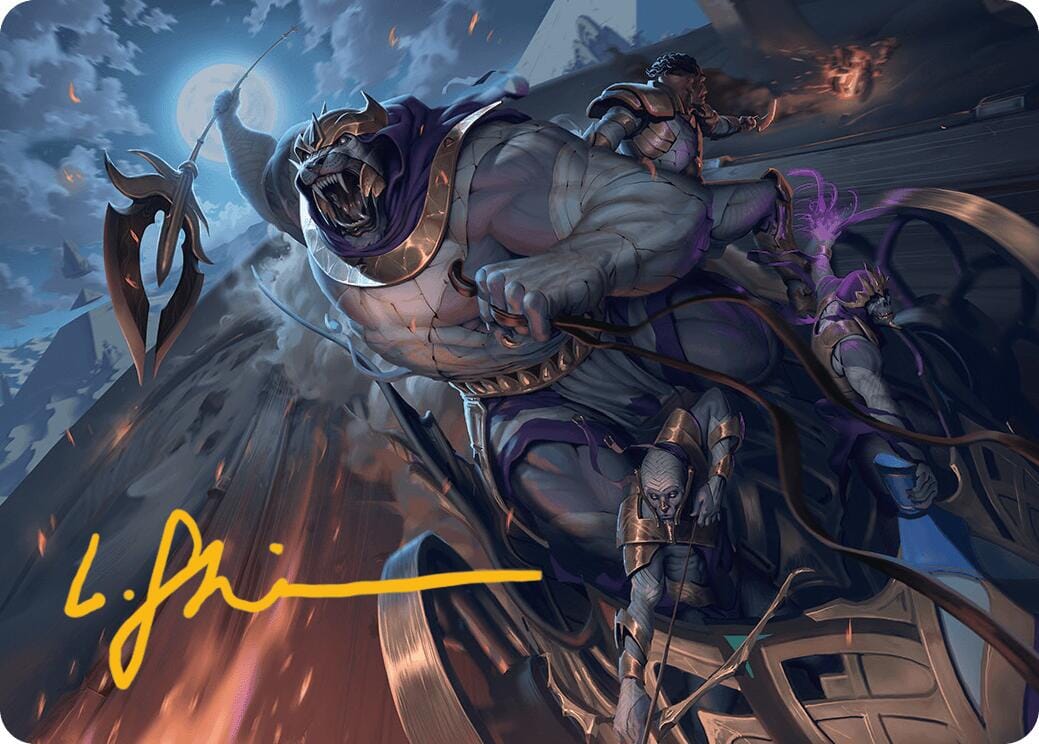 Zahur, Glory's Past Art Card (Gold-Stamped Signature) [Aetherdrift Art Series] MTG Single Magic: The Gathering  | Multizone: Comics And Games