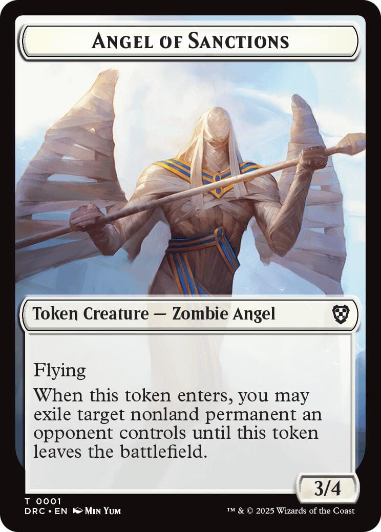 Angel of Sanctions // Vizier of Many Faces Double-Sided Token [Aetherdrift Commander] MTG Single Magic: The Gathering  | Multizone: Comics And Games