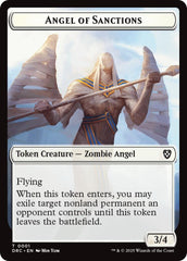 Angel of Sanctions // Zombie (0003) Double-Sided Token [Aetherdrift Tokens] MTG Single Magic: The Gathering  | Multizone: Comics And Games