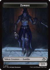 Zombie Warrior // Zombie (0003) Double-Sided Token [Aetherdrift Tokens] MTG Single Magic: The Gathering  | Multizone: Comics And Games