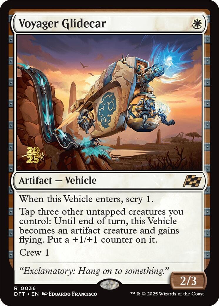 Voyager Glidecar [Aetherdrift Prerelease Promos] MTG Single Magic: The Gathering  | Multizone: Comics And Games