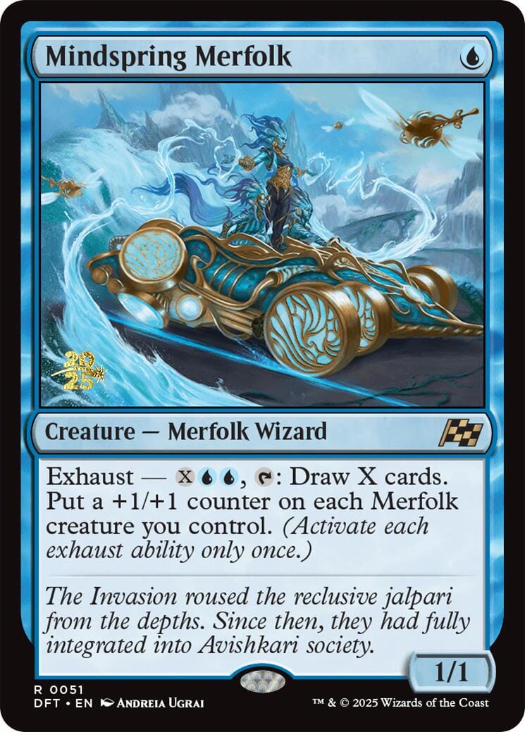 Mindspring Merfolk [Aetherdrift Prerelease Promos] MTG Single Magic: The Gathering  | Multizone: Comics And Games