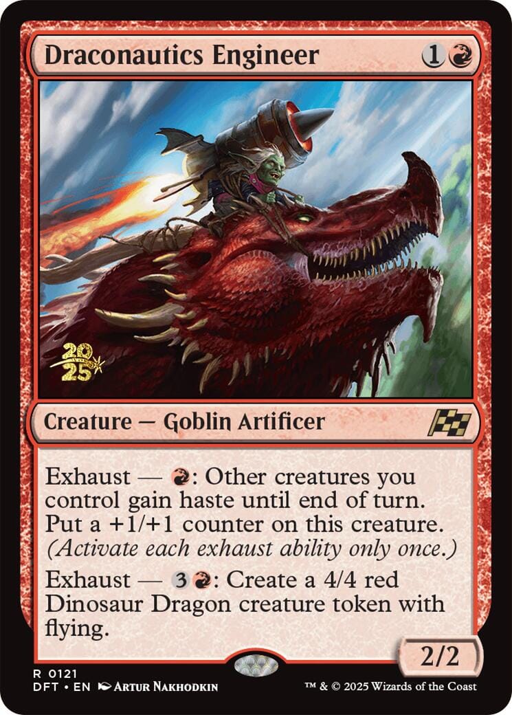 Draconautics Engineer [Aetherdrift Prerelease Promos] MTG Single Magic: The Gathering  | Multizone: Comics And Games