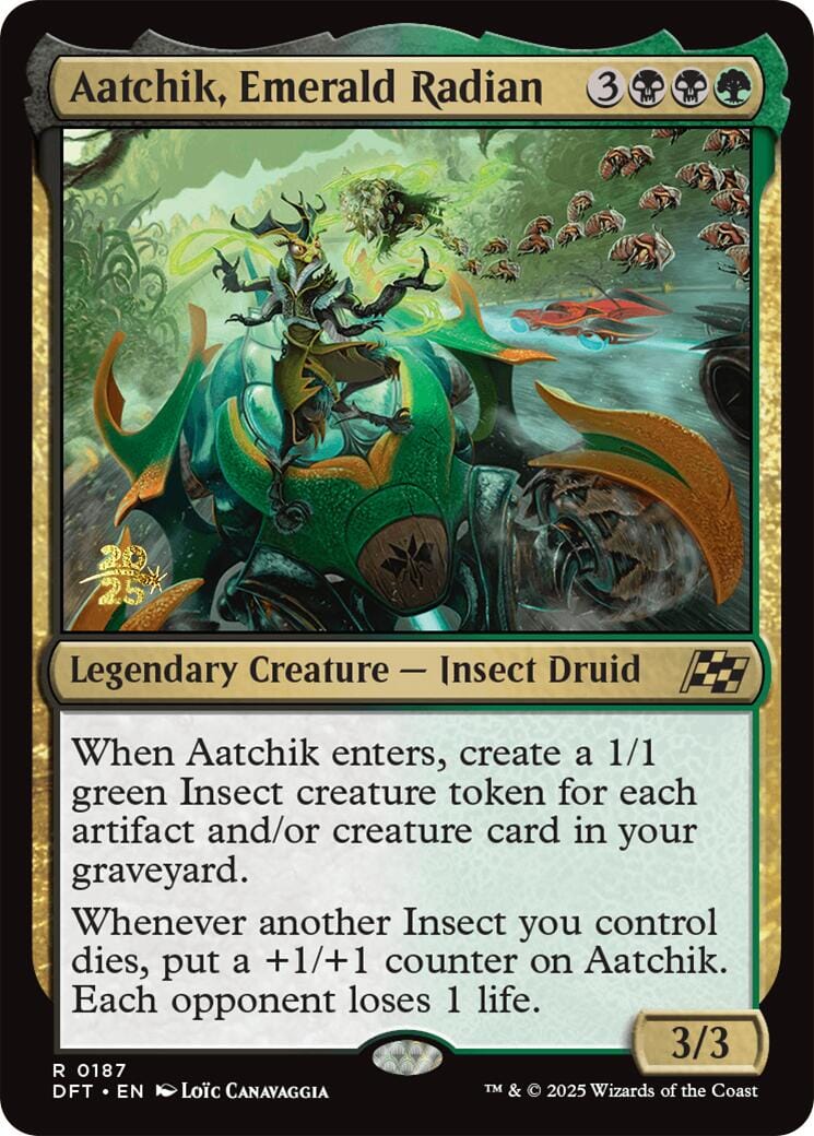 Aatchik, Emerald Radian [Aetherdrift Prerelease Promos] MTG Single Magic: The Gathering  | Multizone: Comics And Games