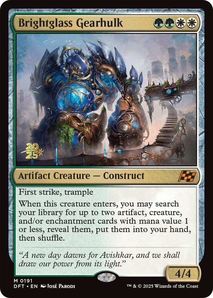 Brightglass Gearhulk [Aetherdrift Prerelease Promos] MTG Single Magic: The Gathering  | Multizone: Comics And Games
