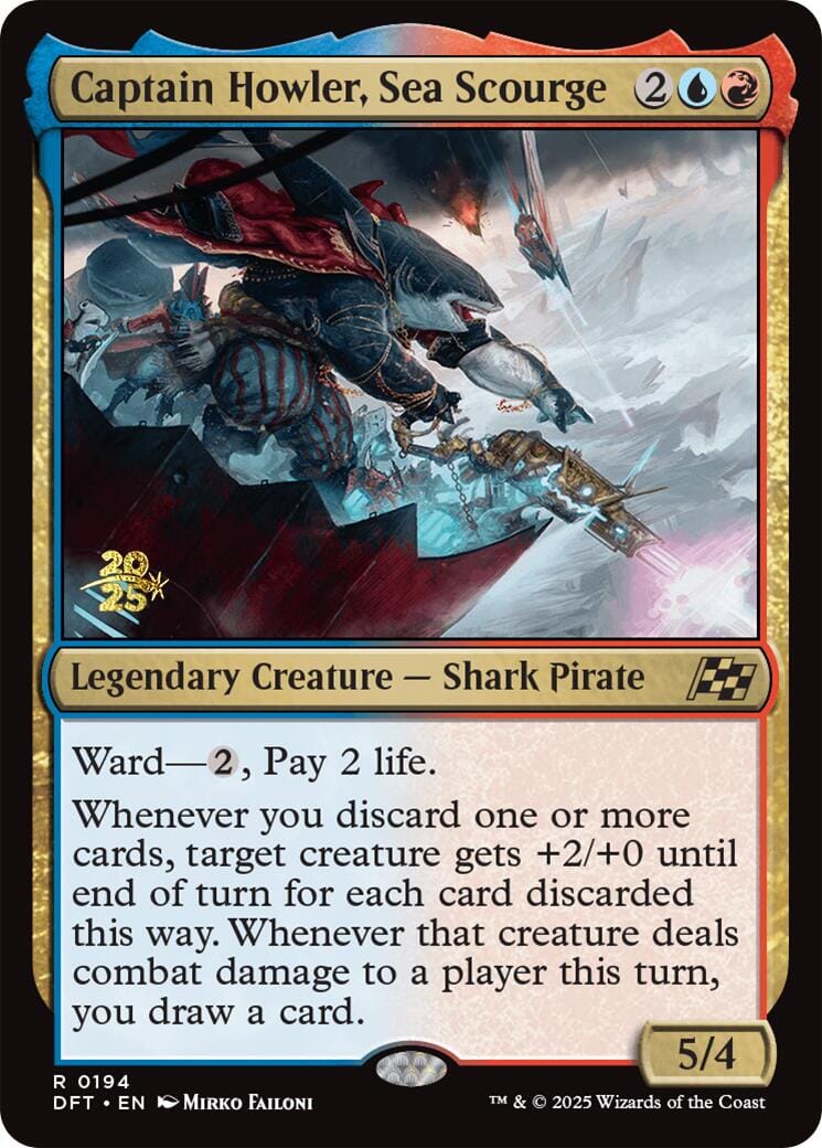 Captain Howler, Sea Scourge [Aetherdrift Prerelease Promos] MTG Single Magic: The Gathering  | Multizone: Comics And Games