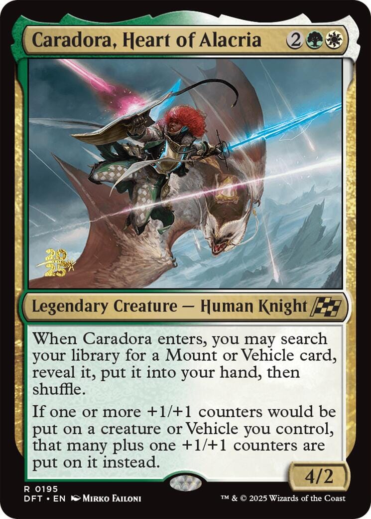 Caradora, Heart of Alacria [Aetherdrift Prerelease Promos] MTG Single Magic: The Gathering  | Multizone: Comics And Games
