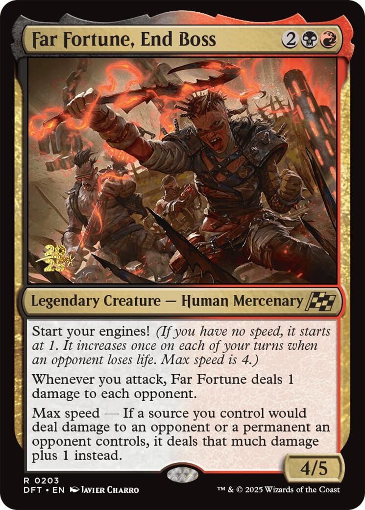 Far fortune, End Boss [Aetherdrift Prerelease Promos] MTG Single Magic: The Gathering  | Multizone: Comics And Games
