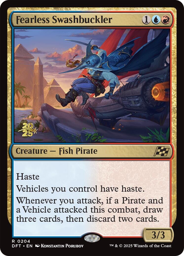 Fearless Swashbuckler [Aetherdrift Prerelease Promos] MTG Single Magic: The Gathering  | Multizone: Comics And Games