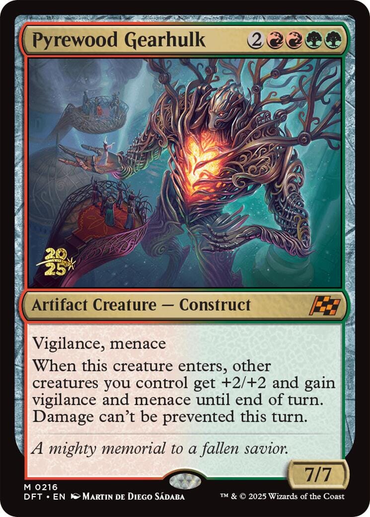 Pyrewood Gearhulk [Aetherdrift Prerelease Promos] MTG Single Magic: The Gathering  | Multizone: Comics And Games