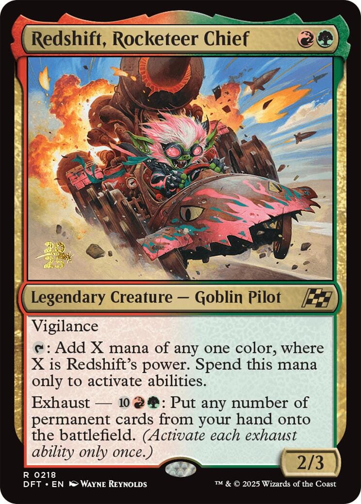 Redshift, Rocketeer Chief [Aetherdrift Prerelease Promos] MTG Single Magic: The Gathering  | Multizone: Comics And Games