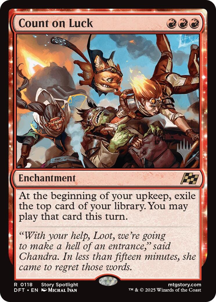 Count on Luck (Promo Pack) [Aetherdrift Promos] MTG Single Magic: The Gathering  | Multizone: Comics And Games